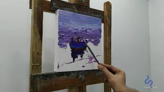 My acrylic impasto painting tutorial [upl. by Domenech]