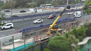 Warringah Freeway Upgrade time lapse  Thursday 07 November 2024 [upl. by Acinorej]