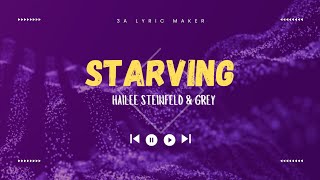 Hailee Steinfeld amp Grey  Starving  Lyrics foryou music lyrics starving [upl. by Eenattirb]