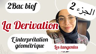 2Bac biof  la derivabilité en un point  interpretation géométrique les tangente [upl. by Fahland]