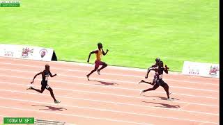 OLYMPICS 100M men SF 1 Kenya Trials 2024 [upl. by Ardnos]