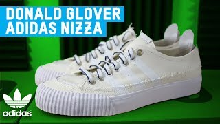 DONALD GLOVER ADIDAS NIZZA SNEAKERS FIRST LOOK [upl. by Zackariah]