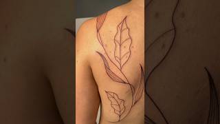 Freehand back to collarbone tattoo [upl. by Ardnosal]