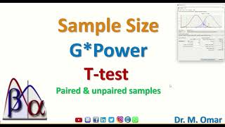 Sample Size for T test Paired amp unpaired samples GPower [upl. by Hafeetal781]