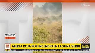 Incendio forestal afecta a Laguna Verde en Valparaíso [upl. by Nohtanoj]