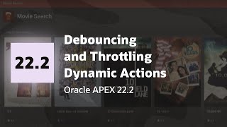 Declarative Debouncing and Throttling with Oracle APEX 222 [upl. by Nadeen800]