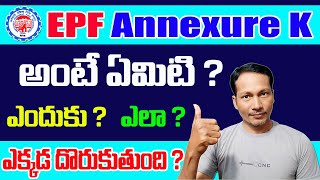 What is EPF Annexure K In Telugu  About EPF Annexure K in Telugu 2023 [upl. by Neyrb]