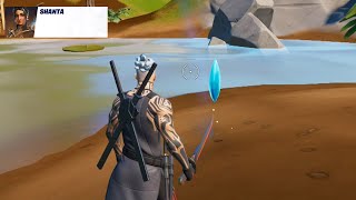 RAMASSER DES FRAGMENTS DE GEMMES DANS DES TAS DE TERRE  FORTNITE DEFIS SHANTA [upl. by Wilmar79]