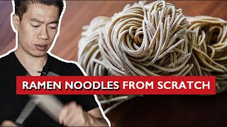 Ramen Noodles from scratch  how to Dry them 拉麺 ラーメン [upl. by Yumuk]