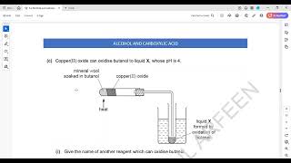 Alcohols and Carboxylic Acid Cambridge IGCSE O level Chemistry Structure 1 Lesson 66 part d [upl. by Oneill]