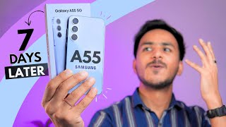 Samsung Galaxy A55 5G Review After 7 Days  FLAGSHIP Experience [upl. by Fabriane]