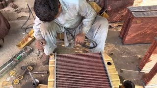 Truck Mechanic Making Brand New Radiators For Tucks With Aluminum Welding [upl. by Galatia271]