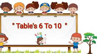 Tables From 6 to 10  Learn Tables in English  Multiplication Tables [upl. by Ehc]