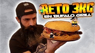 RETO DE 3KG Hamburguesa para valientes en Bufalo Grill [upl. by Odraner]