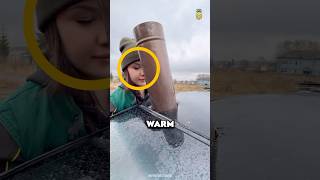 Woman Installs a Chimney to Stay Warm in Her Car [upl. by Aelaza]