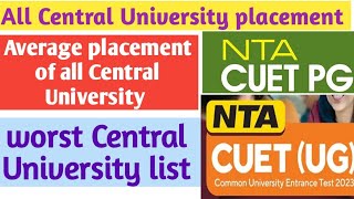 All Central University placement report List of all Central University course and placement 202324 [upl. by Retepnhoj]