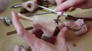 Sculpting a BallJointed Doll Torso BJD from Polymer Clay  httpwwwmakingfairiescom [upl. by Elokin]