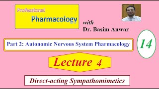 14 Autonomic Nervous System Pharmacology Lecture 4 Direct acting Sympathomimetics [upl. by Borreri]