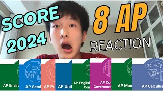 I TOOK 8 APs 2024 AP Score REACTION [upl. by Herra]