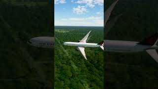 beautiful view of airplanes when landing 003 [upl. by Drwde]