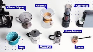 Coffee Brewing Methods French Press vs Pour Over vs AeroPress and more [upl. by Flinn]