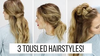 3 Tousled Hairstyles Inspired by NYFW [upl. by Fleeman]