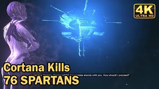 Halo Infinite Cortana Kills 76 Spartans Cutscene 4K [upl. by Anuhsal]