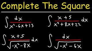 Integration of Rational Functions By Completing The Square  Calculus [upl. by Khichabia]