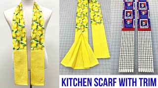 Quick and Easy DIY Gift  How to Make a Kitchen Boa Scarf with Trim Sew to Sell [upl. by Emersen]