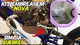 NÃO É MENTIRA KKKK QUEBREI A EMBREAGEM DA MINHA BIKE MOTORIZADA REAL 😱😱🤣 [upl. by Eelyak]