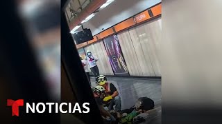 Conmoción en Ciudad de México por el apuñalamiento de varios viajeros del metro  Noticias Telemundo [upl. by Picker]