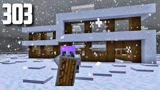 Lets Play Minecraft  Ep303  Modern Winter HouseThis Biome Is Rough [upl. by Ahcarb]