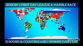 LEAGUE A MARBLE RACE ELIMINATIONS  SESSION 5 DAY 1  36 COUNTRIES [upl. by Townsend]