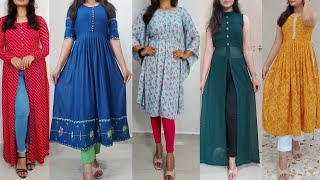 Latest Kurti DesignsNew Designer Naira Style KurtiFront Open Kurti designBeautiful Kurti designs [upl. by Oliric]