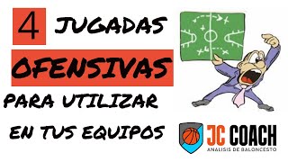 4 TACTICAS ofensivas de baloncesto Variantes del DOBLE STACK [upl. by Annie]