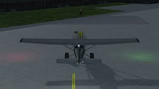 FlightGears Ramp Marshall Demo adjusting wheels stop pos [upl. by Annauqahs]