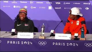 Beatrice Chebet Claims Olympic 5000m Gold For Kenya Press Conference [upl. by Ymrej]