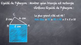 Pythagore  Montrer quun triangle est rectangle 4eme [upl. by Adnot]