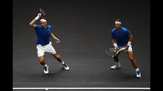 FedererNadal vs SockQuerrey  Laver Cup Highlights HD [upl. by Enoed]