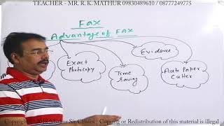 Advantage and Disadvantage of Fax  Tools of communication  Business Communication  Mathur Sir [upl. by Ailices]