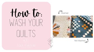 How to Wash Your Quilts [upl. by Rivera]