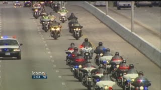 Chris Kyle funeral procession passes through Round Rock [upl. by Anyahs]