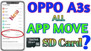 Oppo A3s Android Phone ke app ko SD card me kaise move kare1 [upl. by Placeeda953]