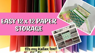 12 x 12 PAPER STORAGE YOU CAN USE easy to make 12x12 CUBBY [upl. by Gunning]