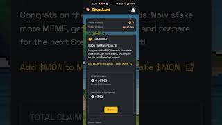 Stakeland Mon Airdrop Claim 100🤑💲 Farming End  YOLO Farming Start🔥 Crypto Airdops Latest🤑💲 [upl. by Genny176]