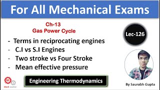 Ch12 Gas Power Cycle  Mean Effective Pressure  Engineering Thermodynamics126 [upl. by Yehus]