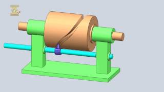 ThreeLink Spatial Cylinder Cam Mechanism [upl. by Camfort208]