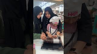 Mom teaching how to bake Swiss rolls  cake baking frosting ideas [upl. by Hedvah]