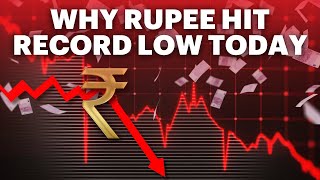 Rupee Hits Record Low Why Did Rupee Fall Today I Indian Rupee Rate Today [upl. by Kcinom]