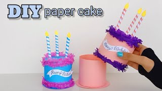 Paper Cake Box Easy  Cake Gift Box Ideas  Paper Cake Tutorial how tu make paper cake paper craft [upl. by Kalikow]